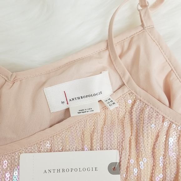 Anthropologie Amelie Beaded Sequined Tank Sz 10 - Picture 7 of 7